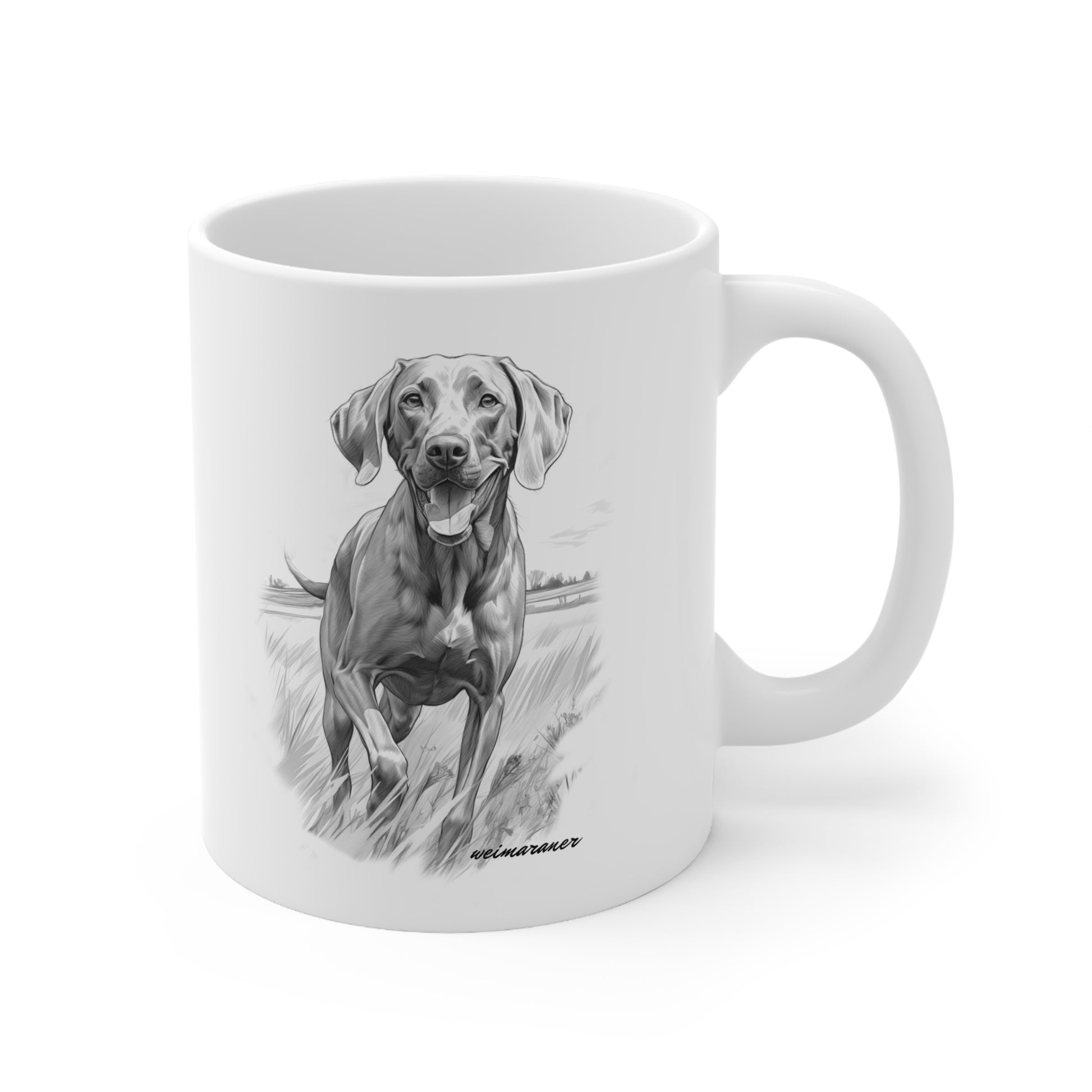 Beautiful Weimaraner Art Printed on a Mug