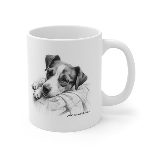 Jack Russell Terrier printed on a mug