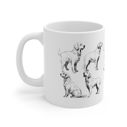 Golden Retriever White Mug