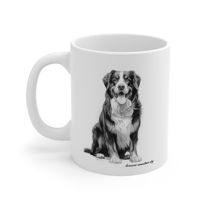 Bernese Mountain Dog Image on a white mug