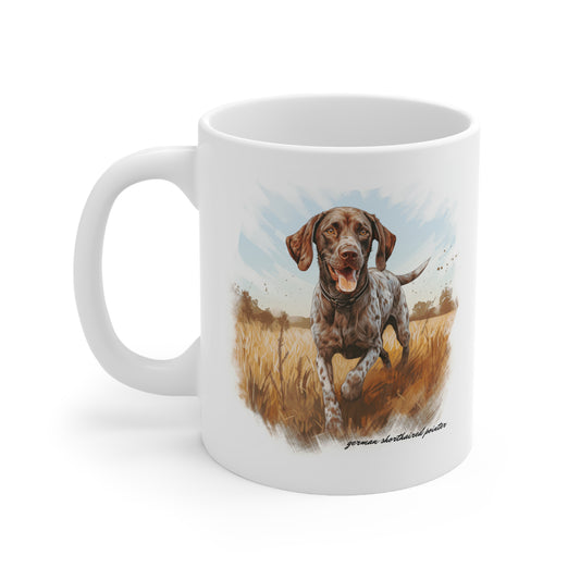 German Shorthair Pointer White Mug Print