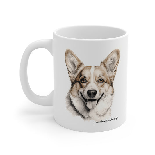 Cute Pembroke Welsh Corgi Printed on a Mug