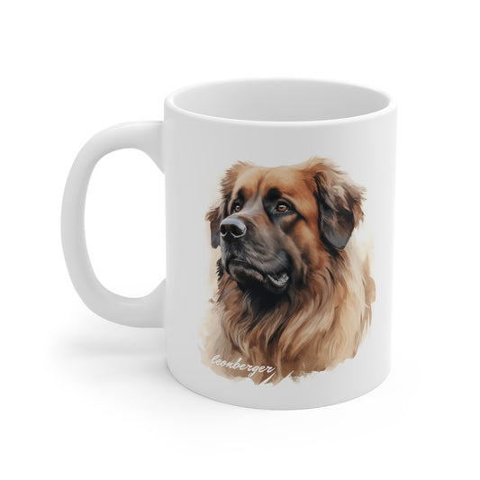 Beautiful Leonberger Printed on a White Mug