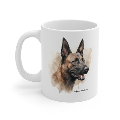 Belgian Malinois Head Realistic Image on mug