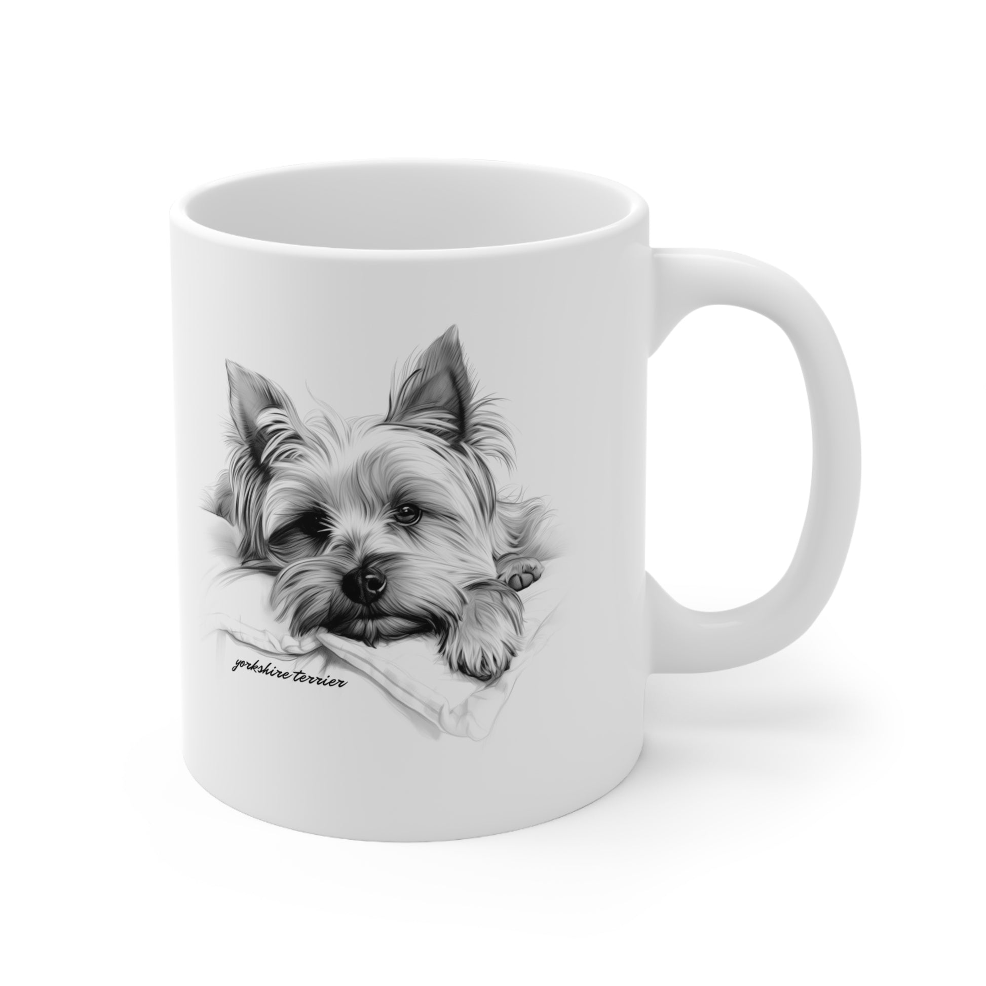 Cute Yorkshire Terrier Design Printed on a Mug