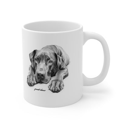 Beautiful Great Dane White Mug Print