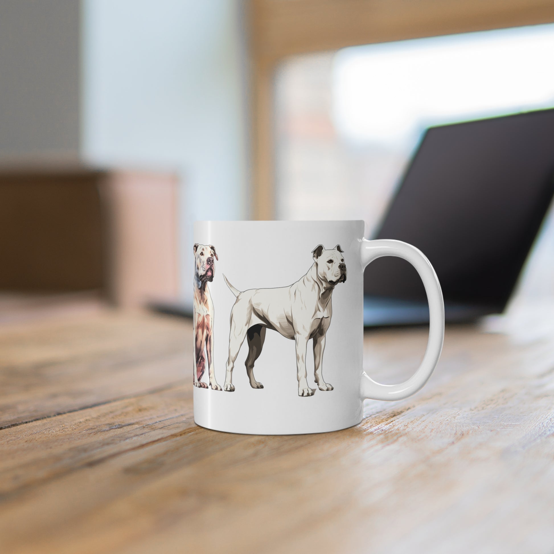 Stunning Dogo Argentino White Mug Print