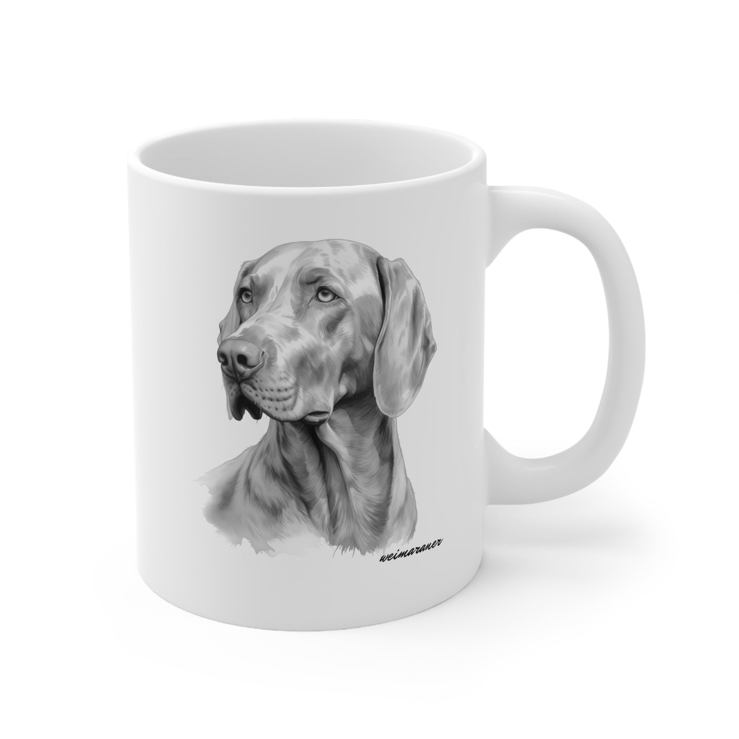 Beautiful Weimaraner Art Printed on a Mug