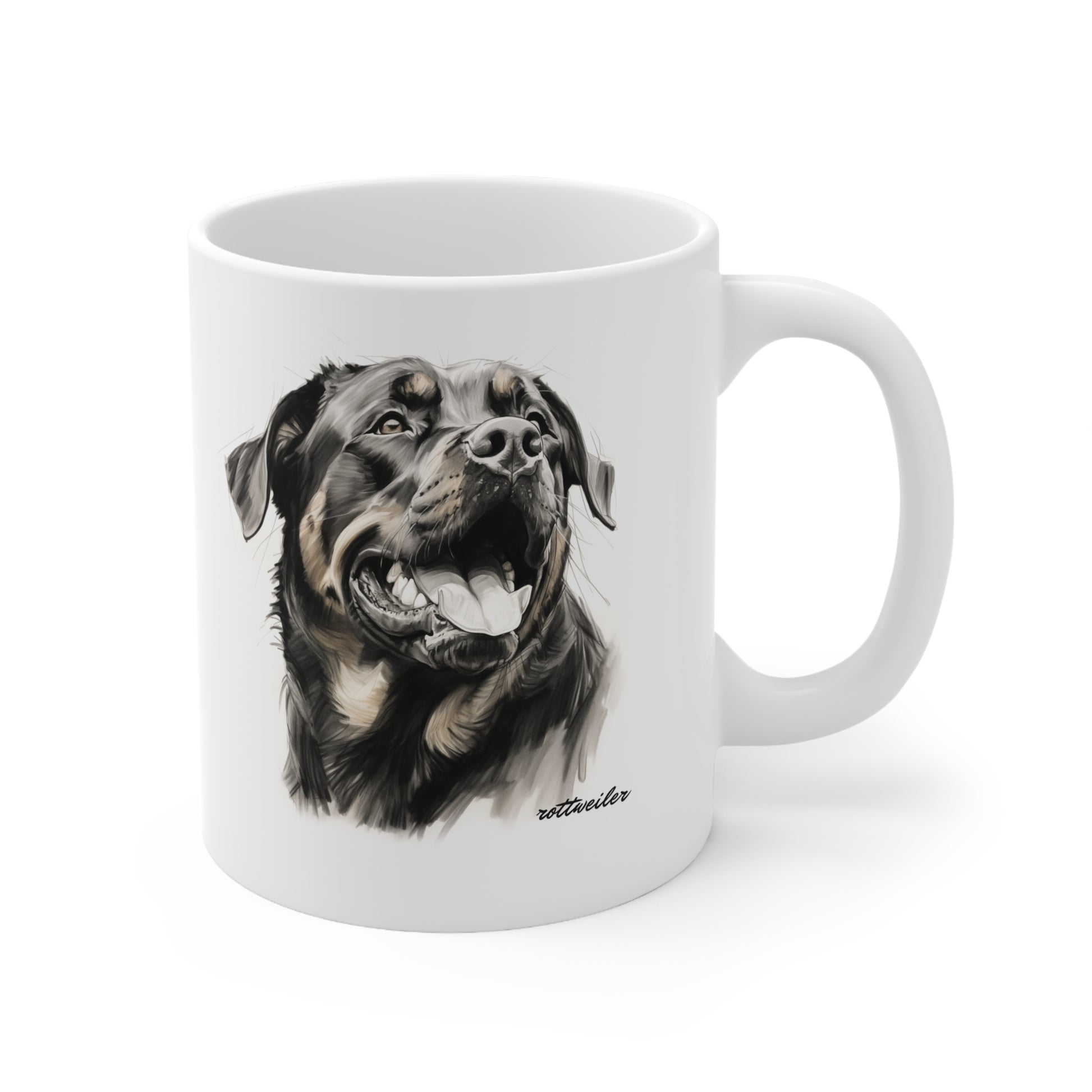 Rottweiler Printed Art on a Mug