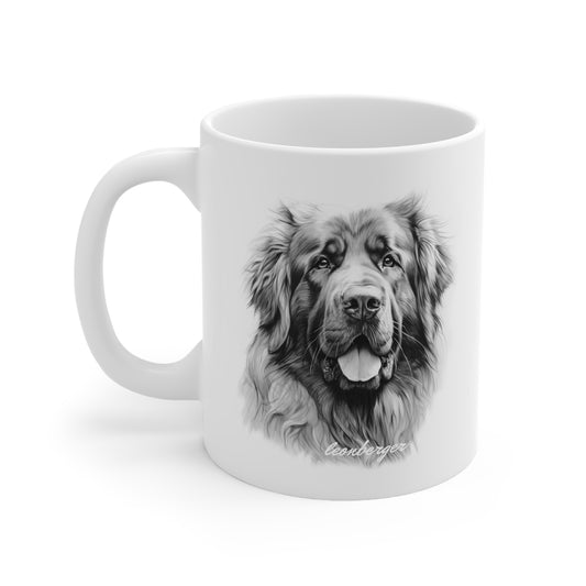 Beautiful Leonberger Printed on a White Mug