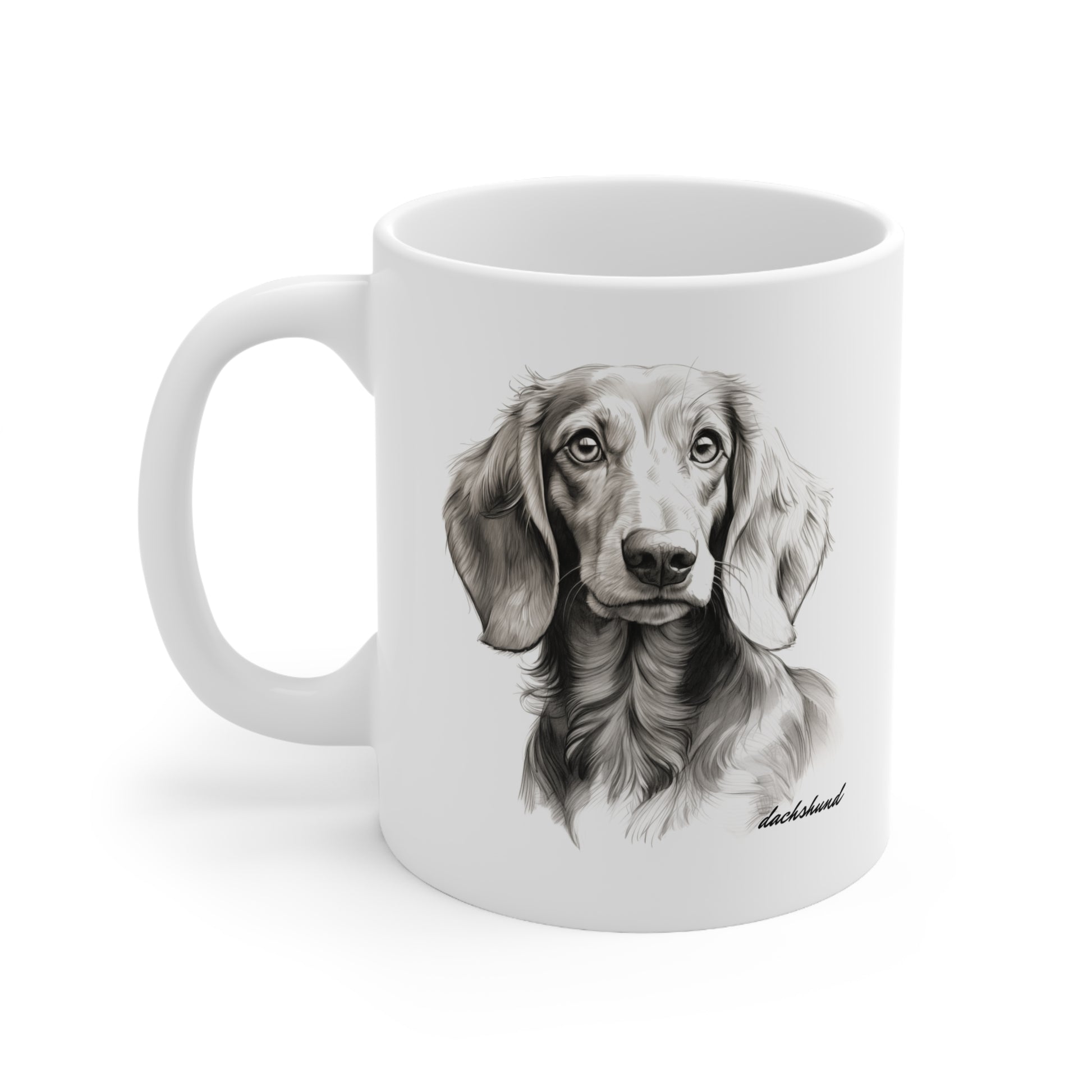 Cute Dachshund Sausage Dog Ceramic Mug Present Print