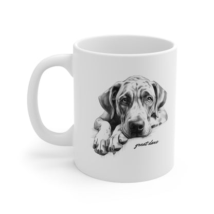 Beautiful Great Dane White Mug Print