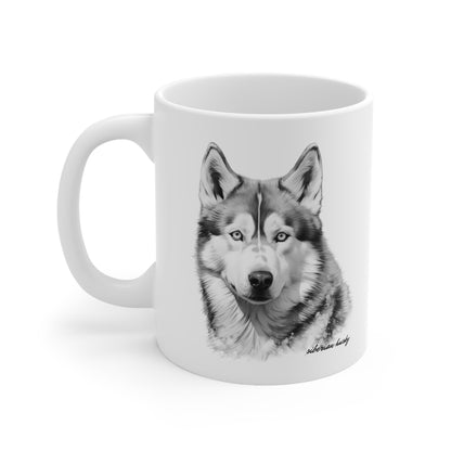 Beautiful Siberian Husky Mug Print