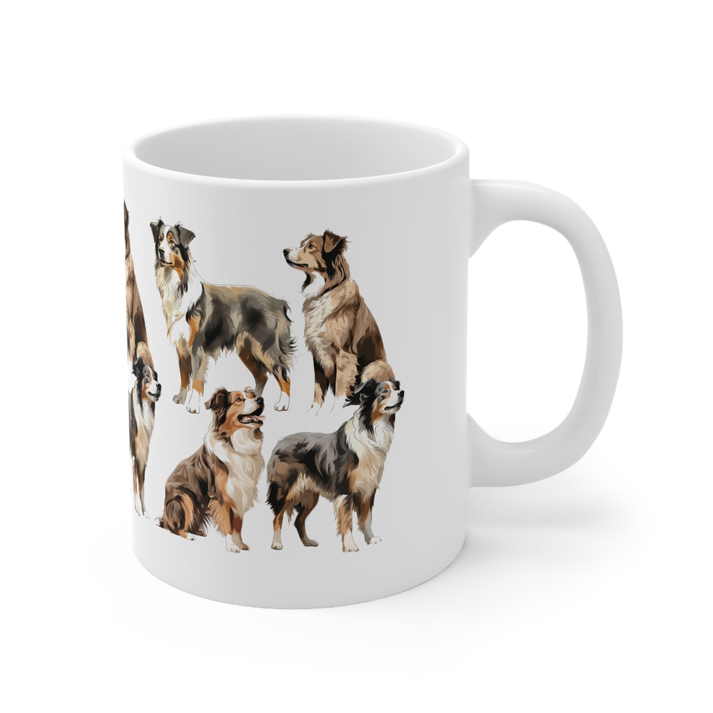 Australian Shepherd White Ceramic Mug