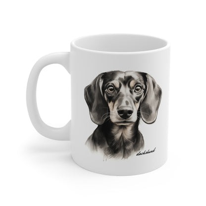 Cute Dachshund Sausage Dog Ceramic Mug Present Print