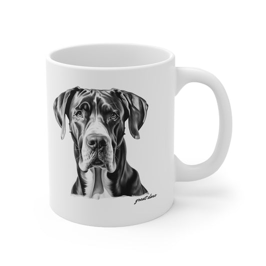 Beautiful Great Dane White Mug Print