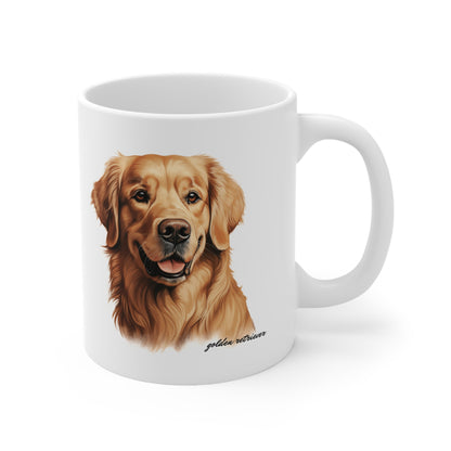 Golden Retriever White Mug