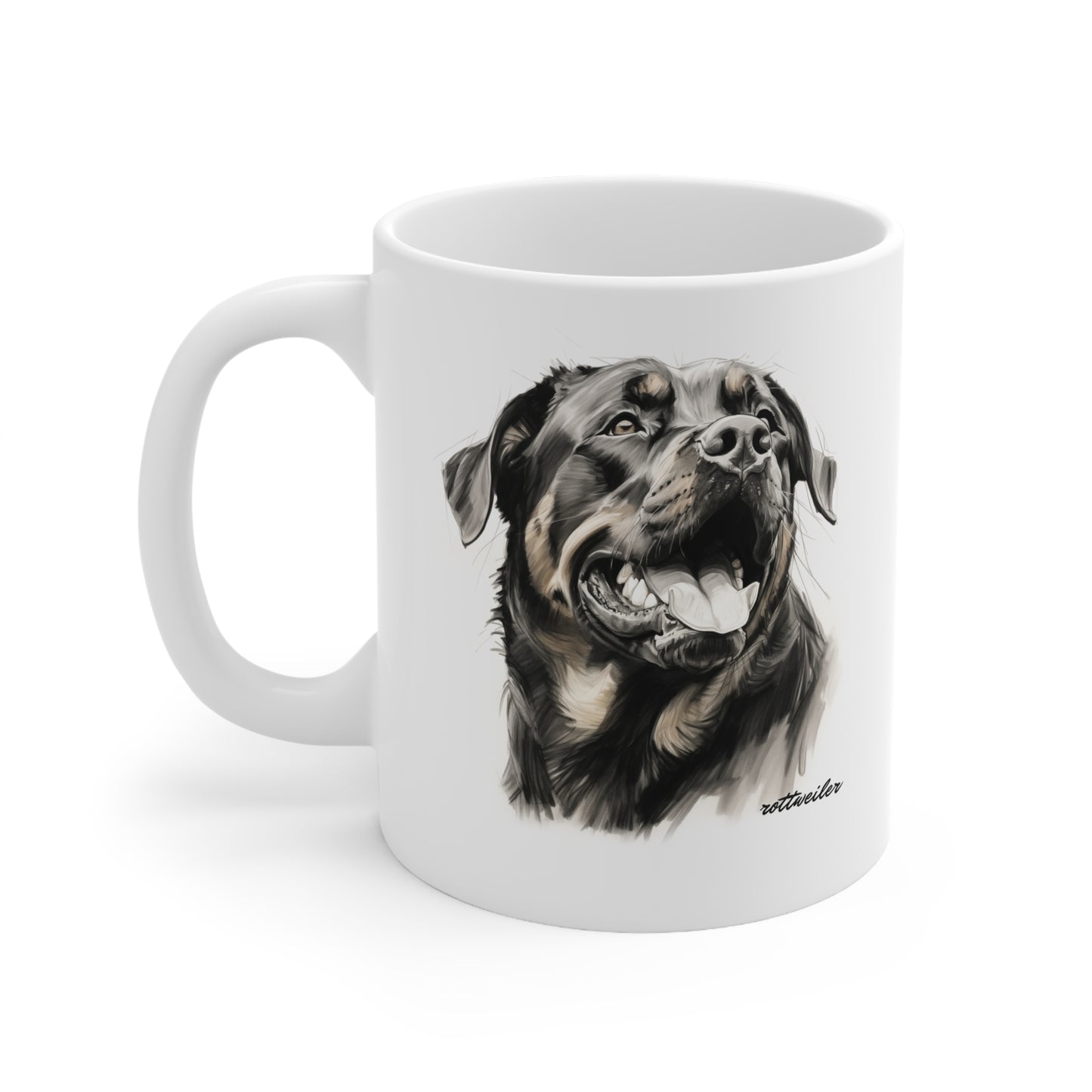 Rottweiler Printed Art on a Mug