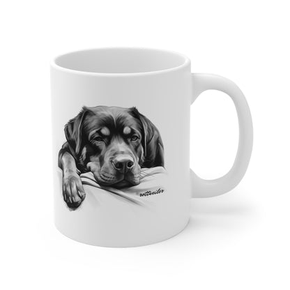 Rottweiler Printed Art on a Mug