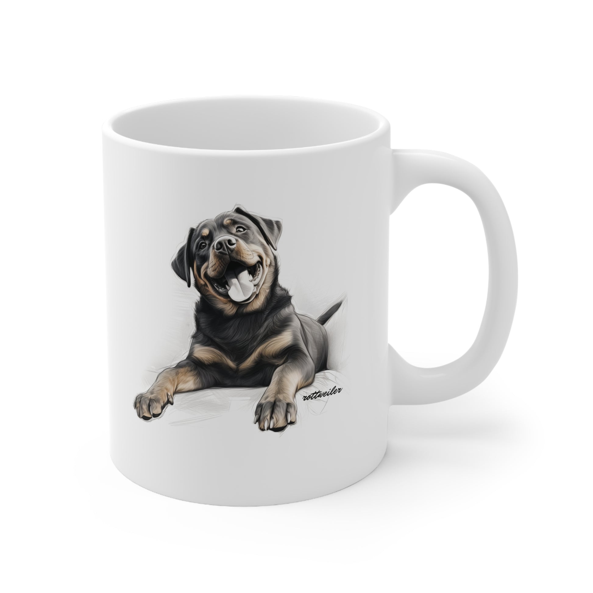 Rottweiler Printed Art on a Mug