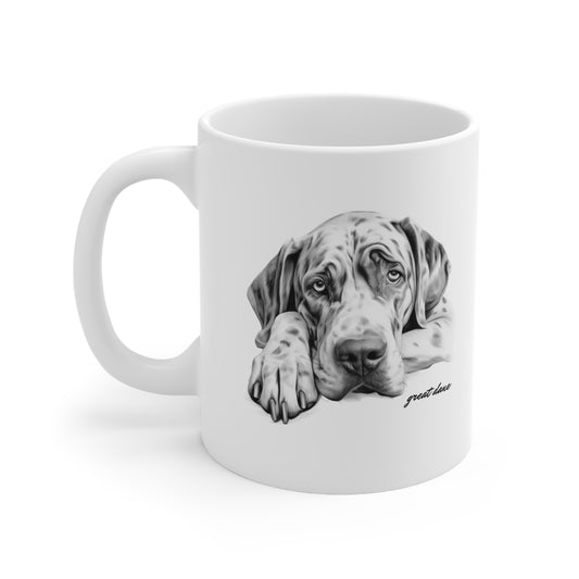 Beautiful Great Dane White Mug Print