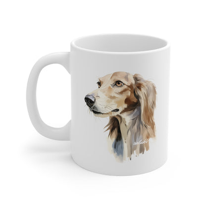 Cute Saluki Painting on a Coffee Cup