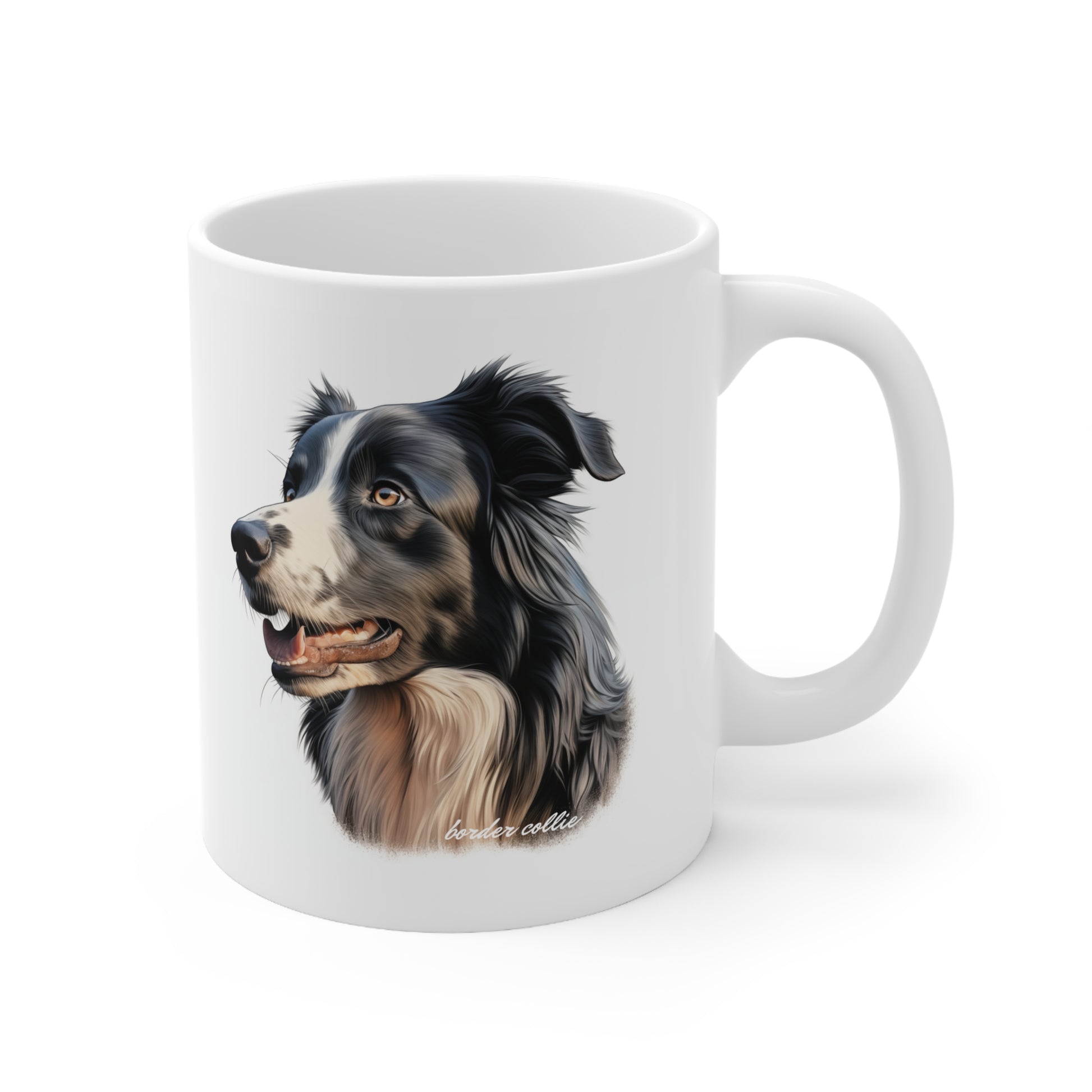 Border Collie Portrait Print on a Mug