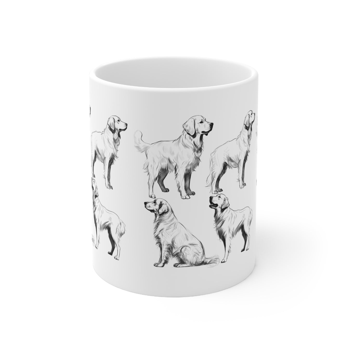 Golden Retriever White Mug