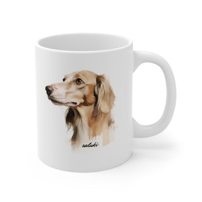 Cute Saluki Painting on a Coffee Cup