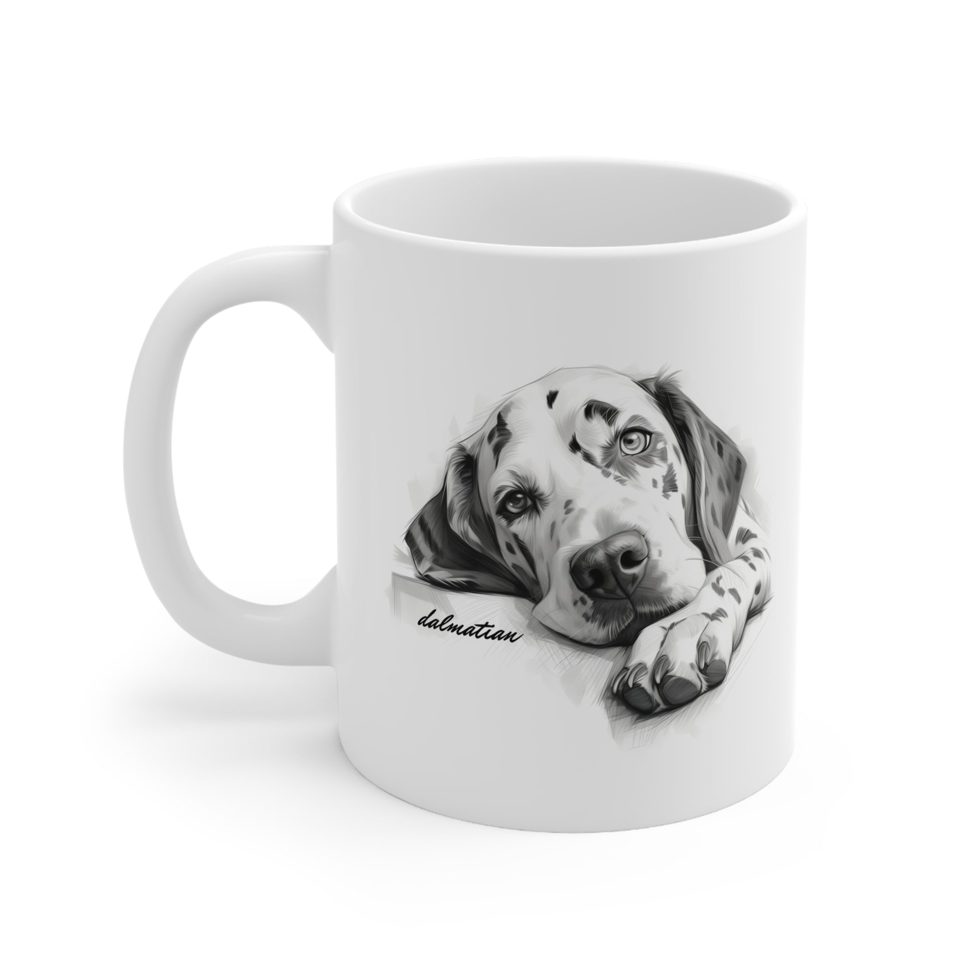 Beautiful puppy Dalmatian Art on a mug