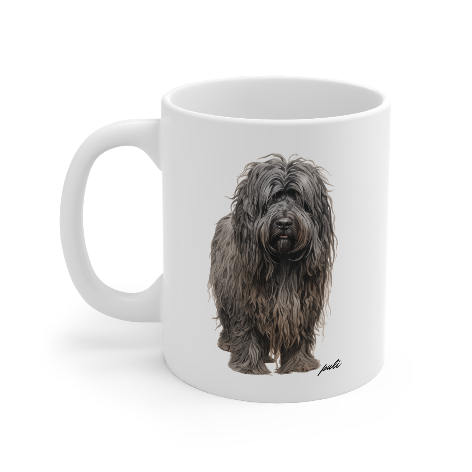 Beautiful Print of Puli Dog on a Mug