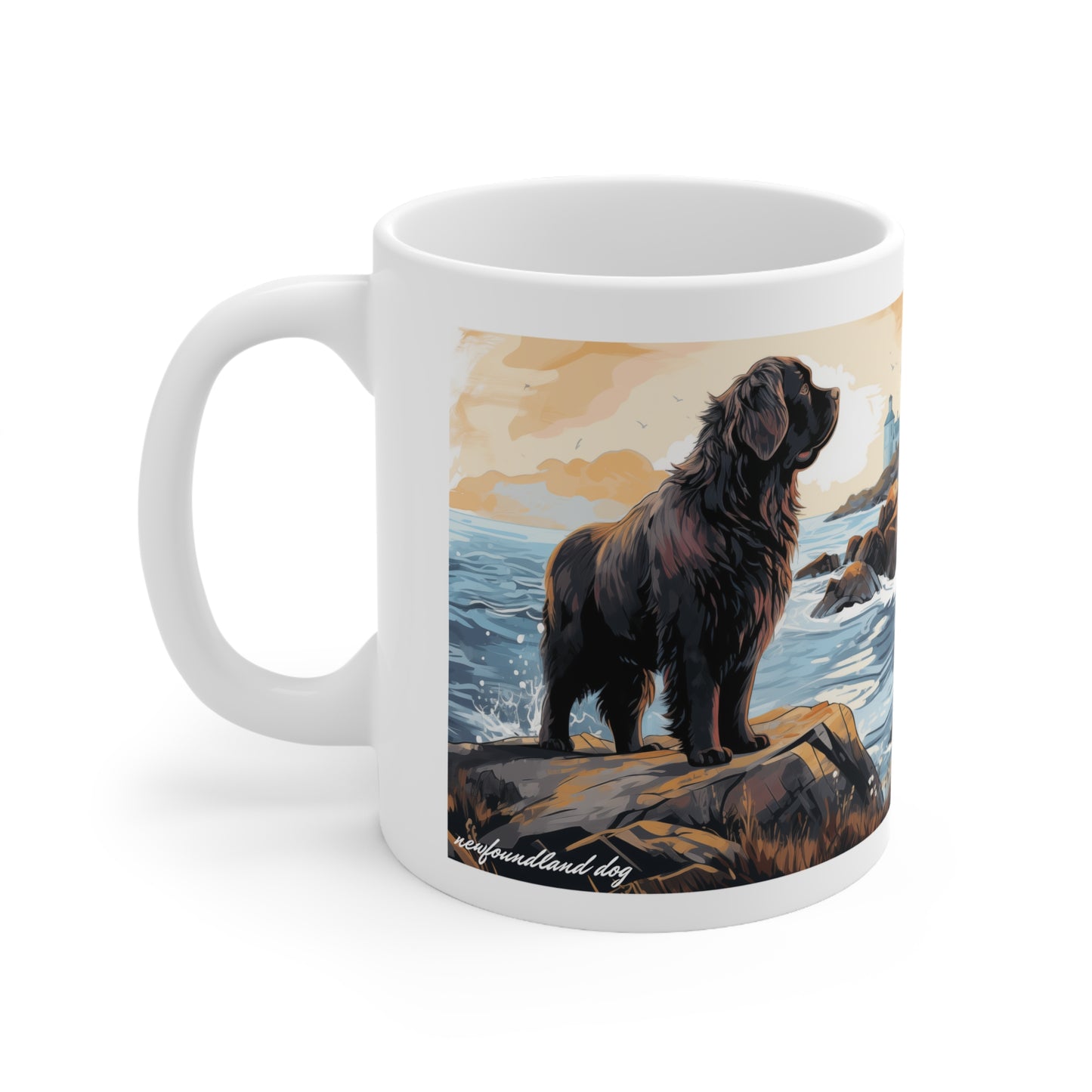 Beautiful Newfoundland Dog Breed Printed on Mug