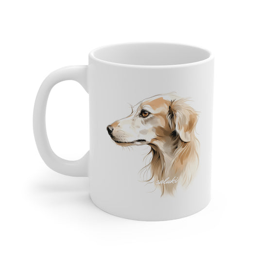 Cute Saluki Painting on a Coffee Cup