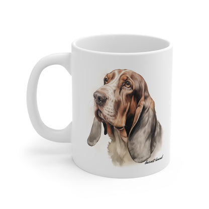 Basset Hound Printed Hunting Dog