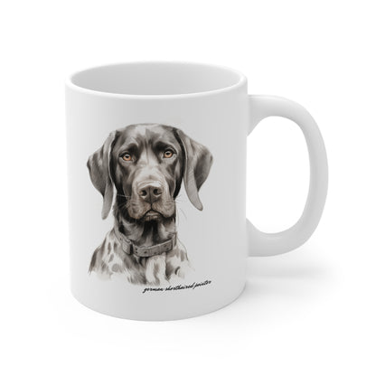 German Shorthair Pointer White Mug Print