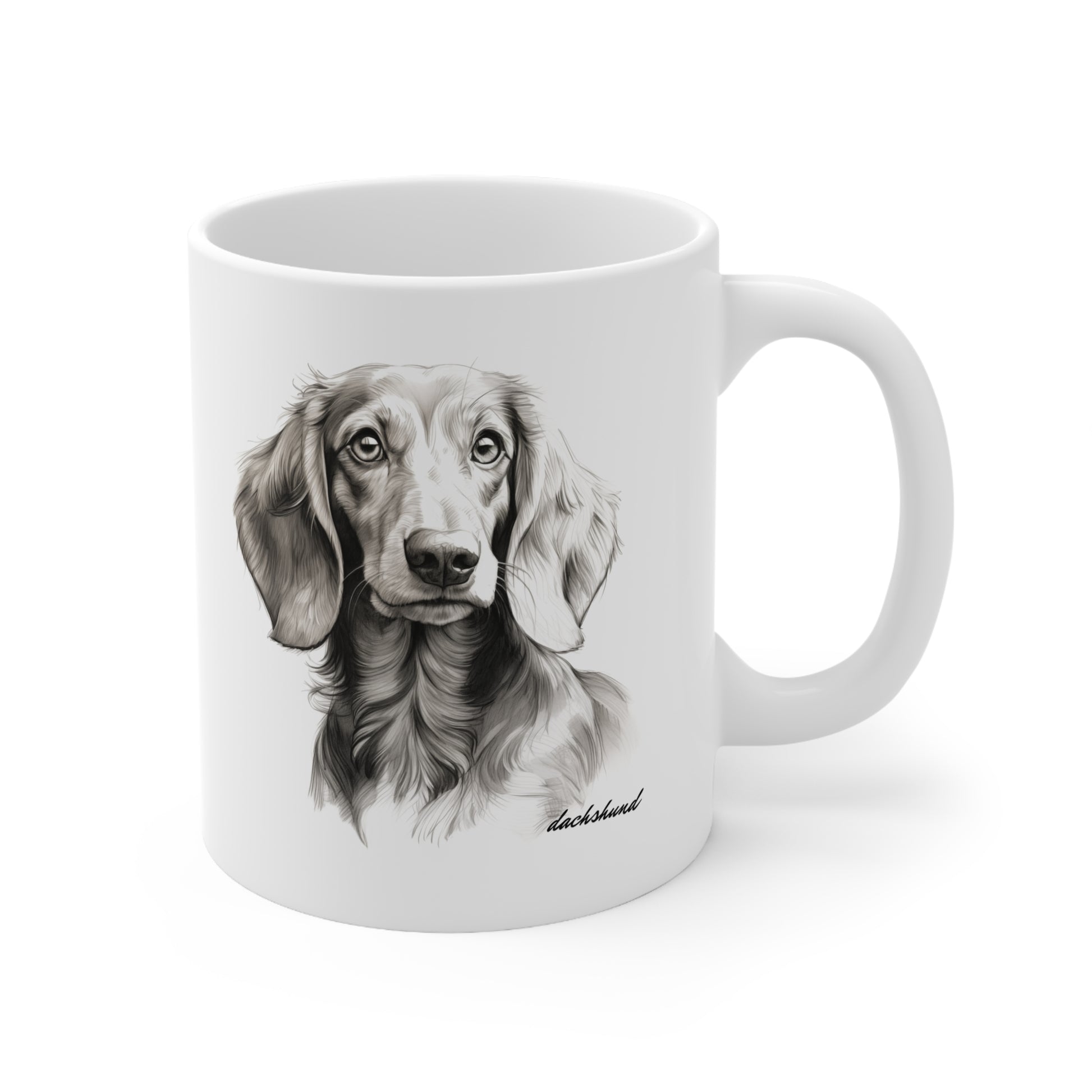 Cute Dachshund Sausage Dog Ceramic Mug Present Print