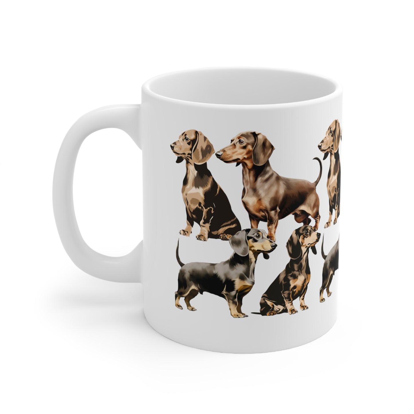 Cute Dachshund Sausage Dog Ceramic Mug Present Print