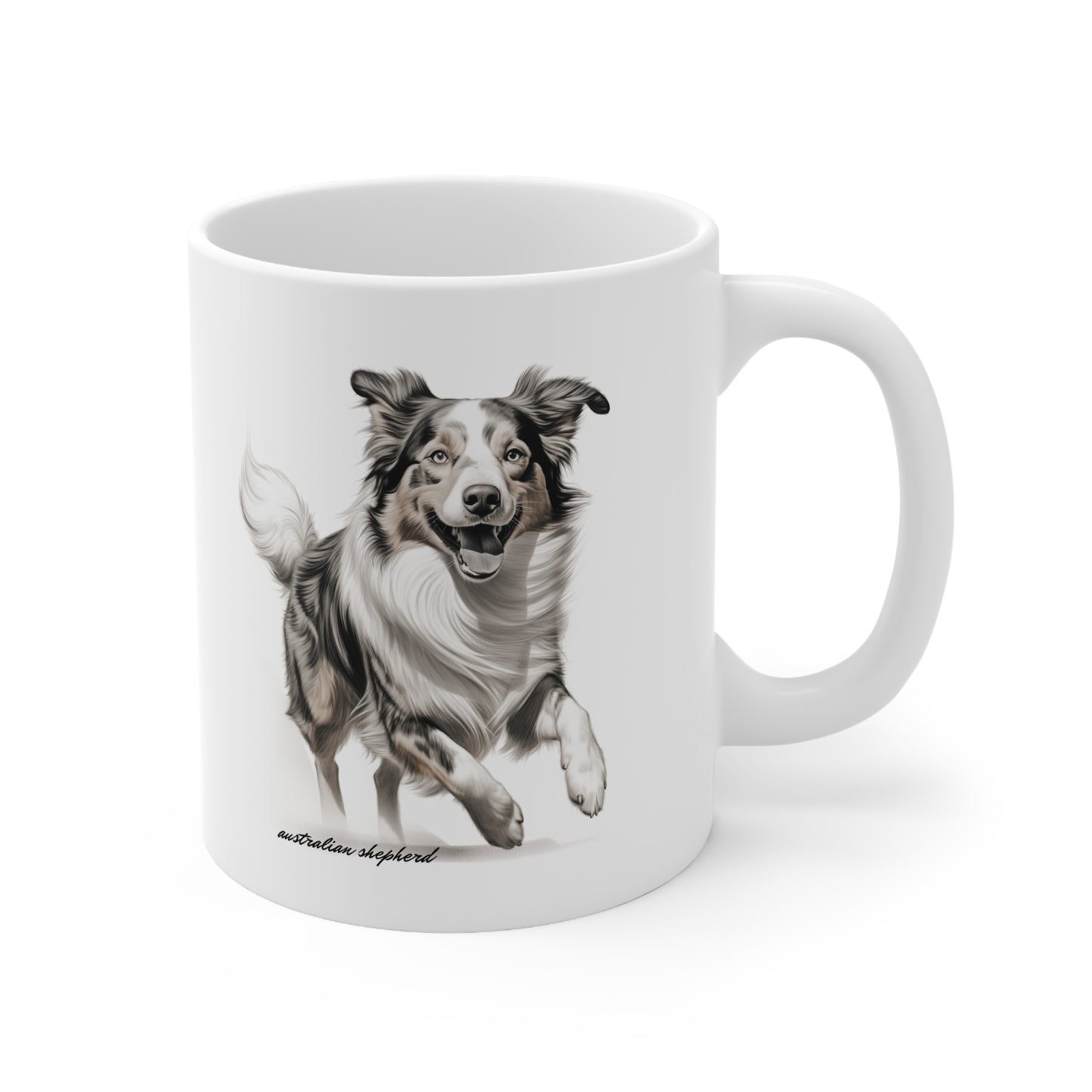 Australian Shepherd White Ceramic Mug