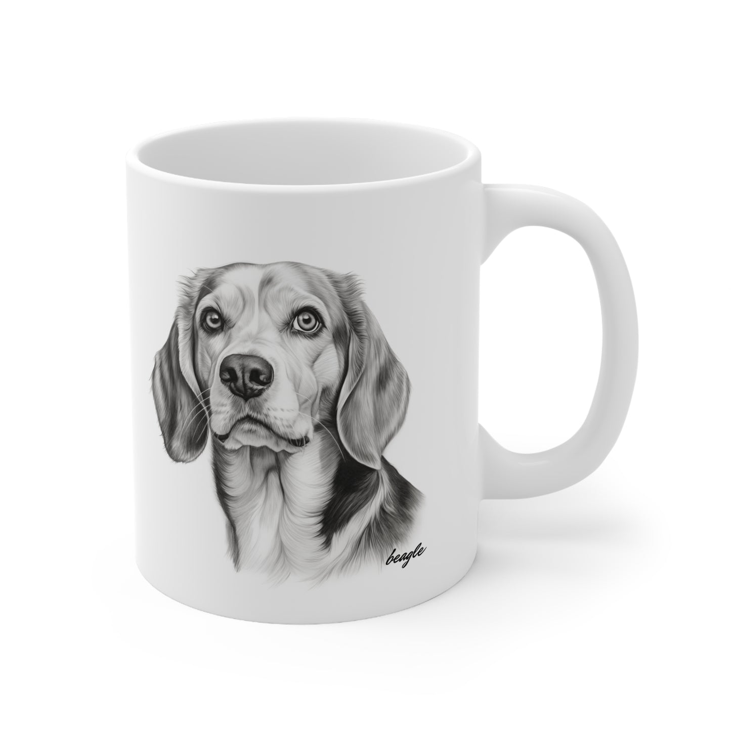 Mug with a Realistic Beagle Print