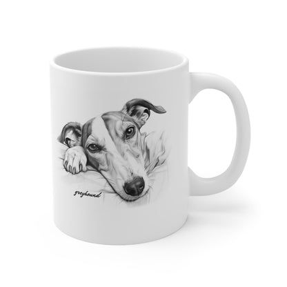 Beautiful Greyhound Mug Print