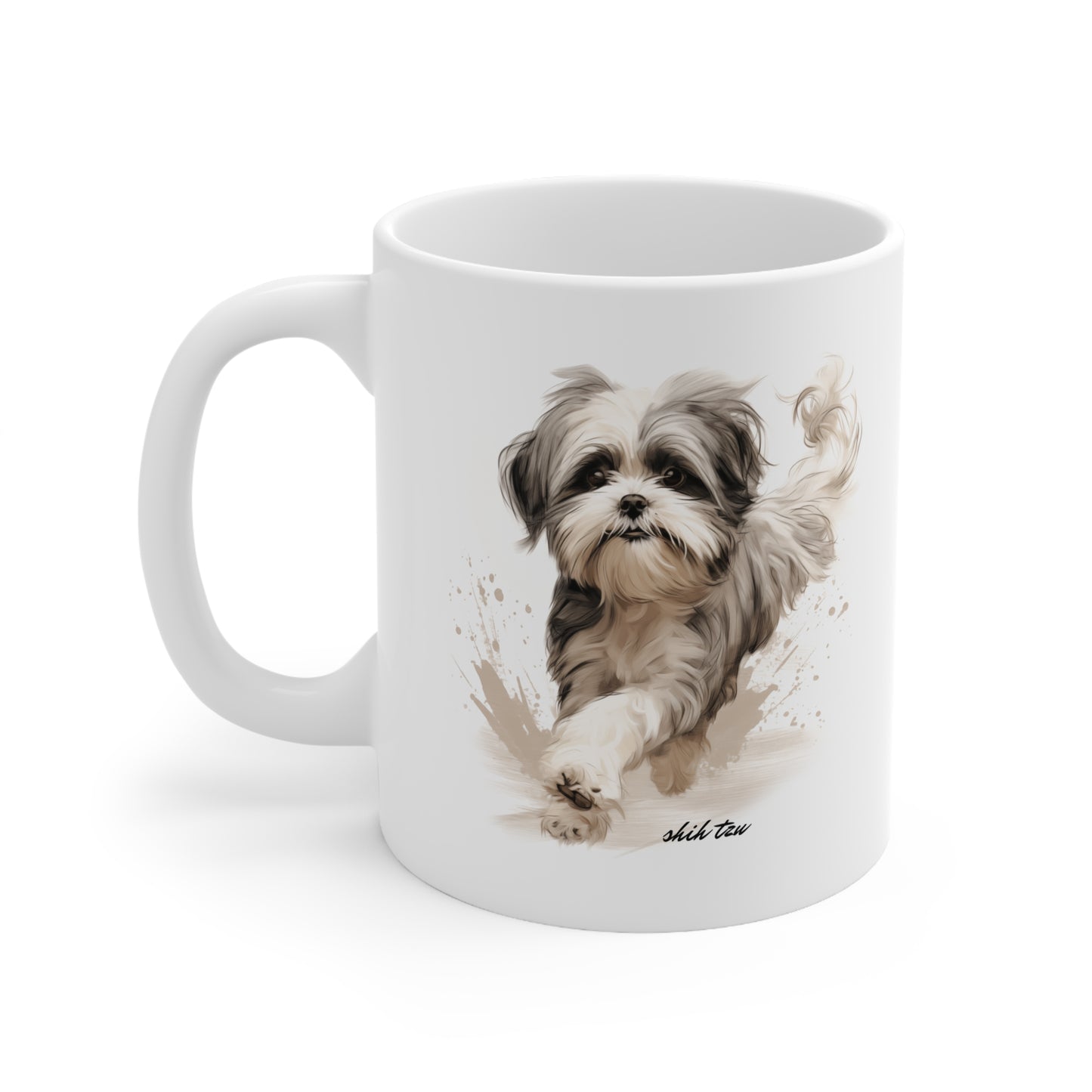 Cute Shih Tzu White Mug Designed Print