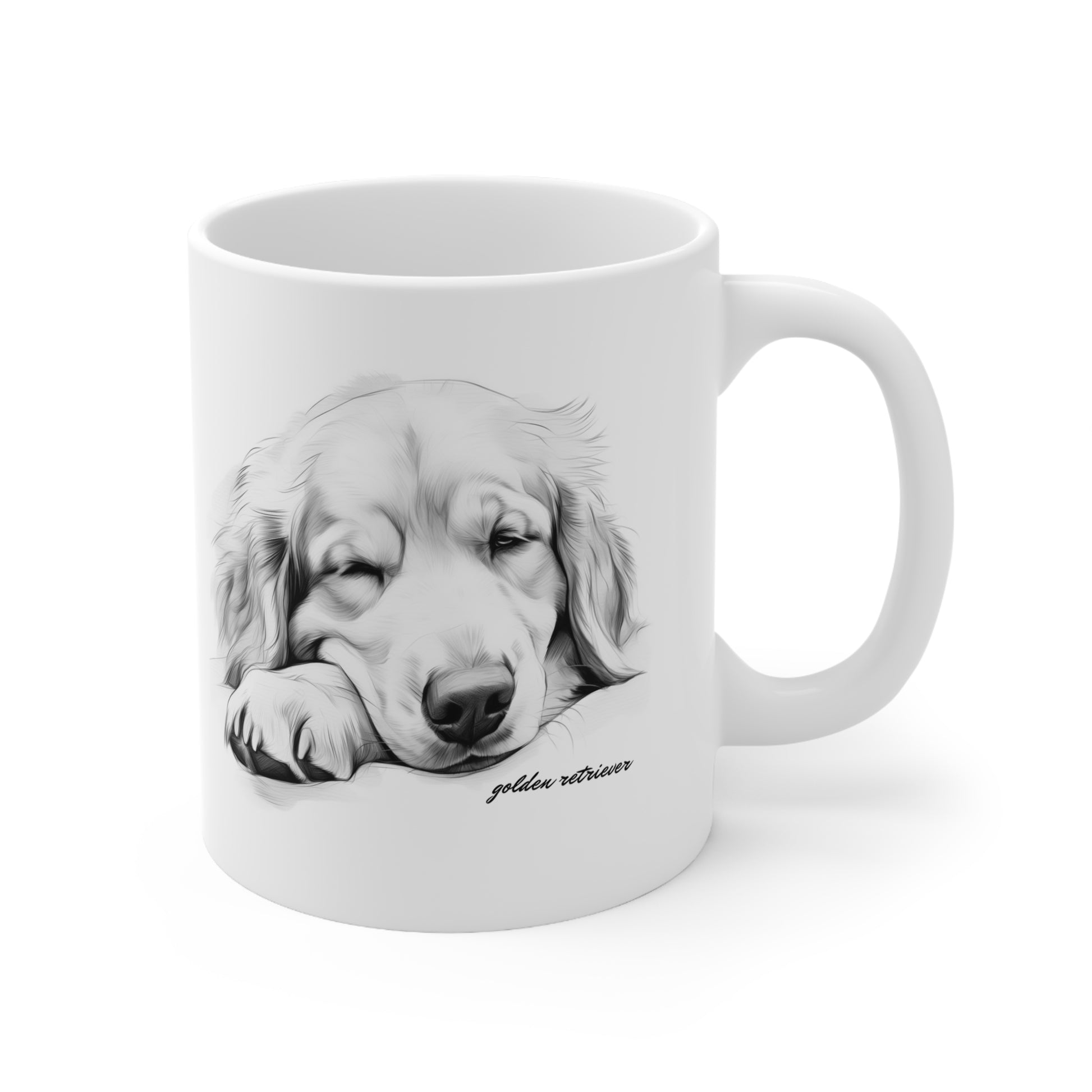 Golden Retriever White Mug