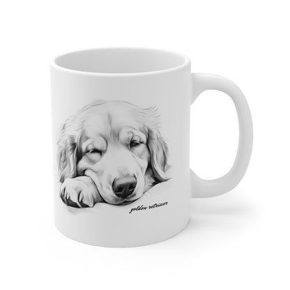 Golden Retriever White Mug