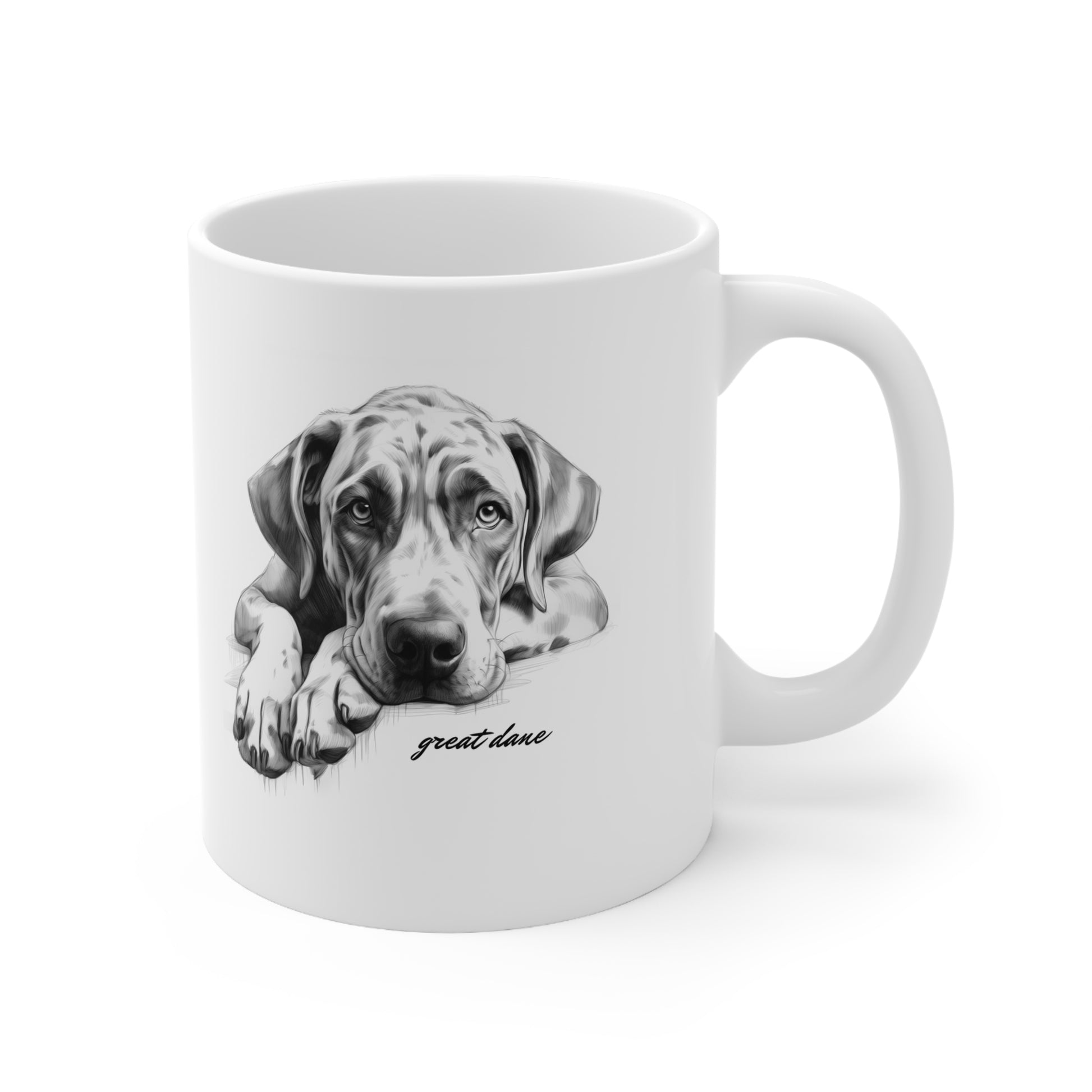 Beautiful Great Dane White Mug Print