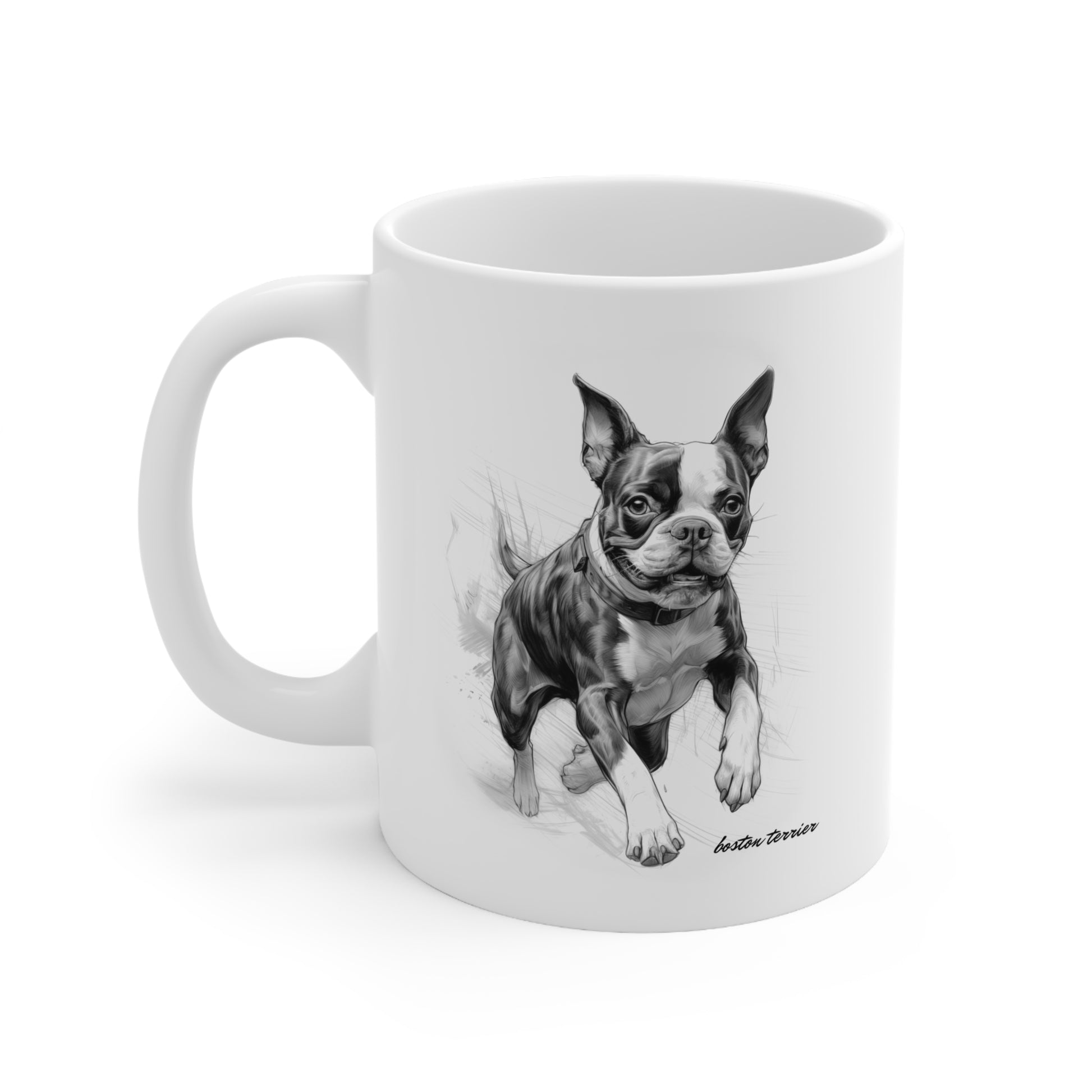 Boston Terrier on a mug printed image