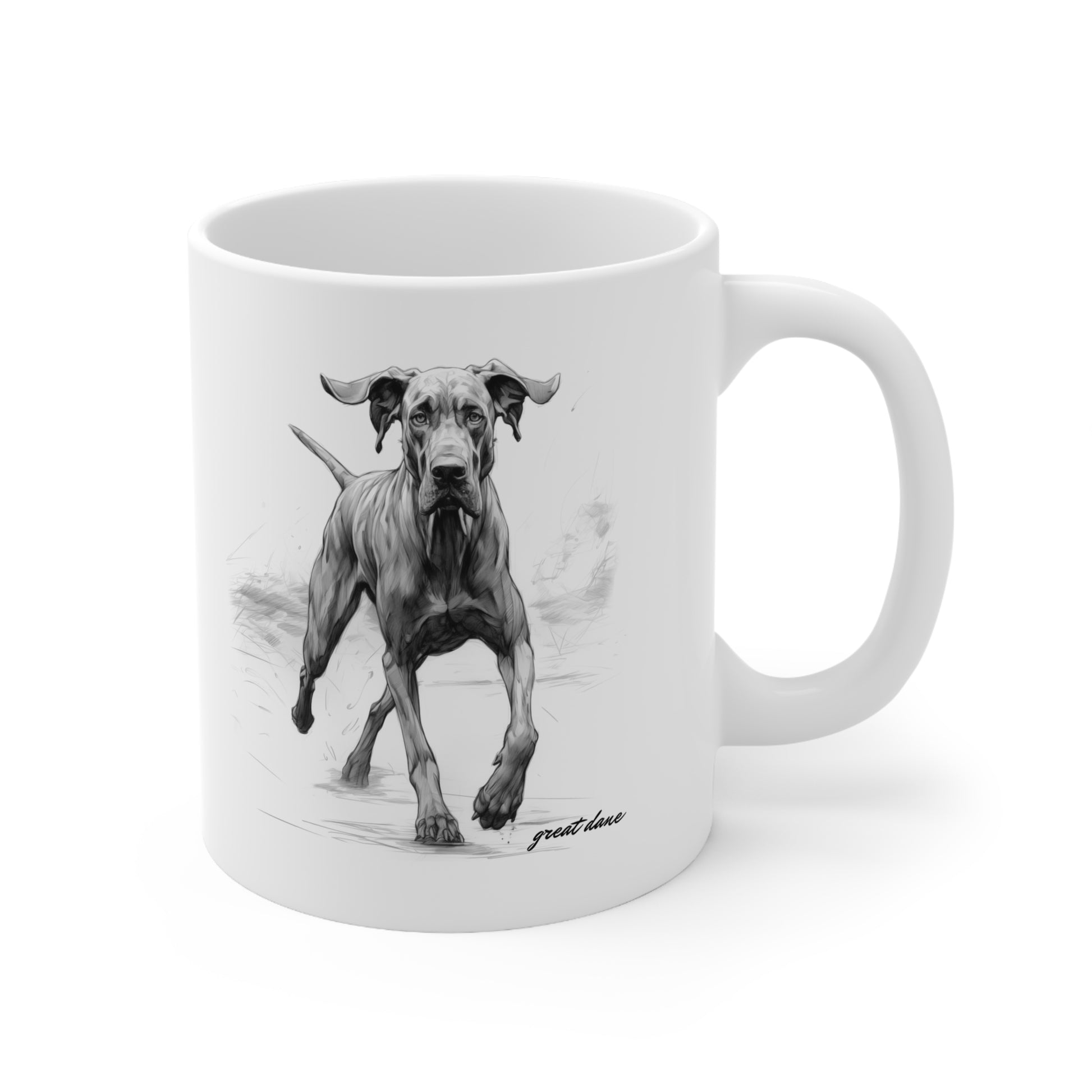 Beautiful Great Dane White Mug Print