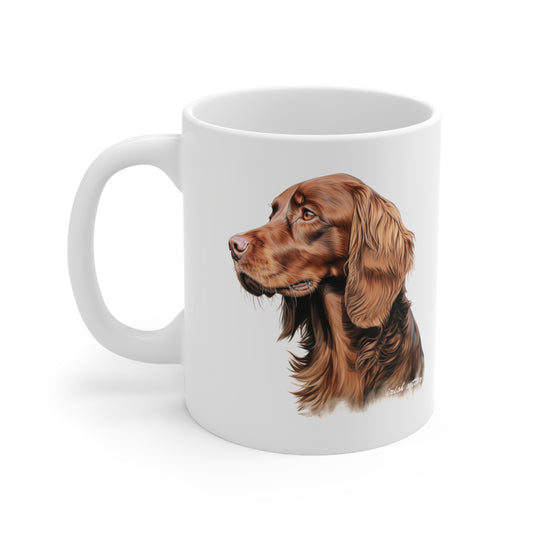 Beautiful Irish  Setter White Mug Print