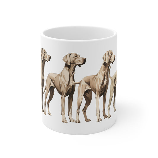 Beautiful Weimaraner Art Printed on a Mug