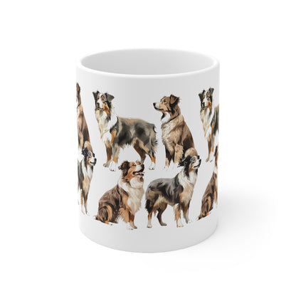 Australian Shepherd White Ceramic Mug