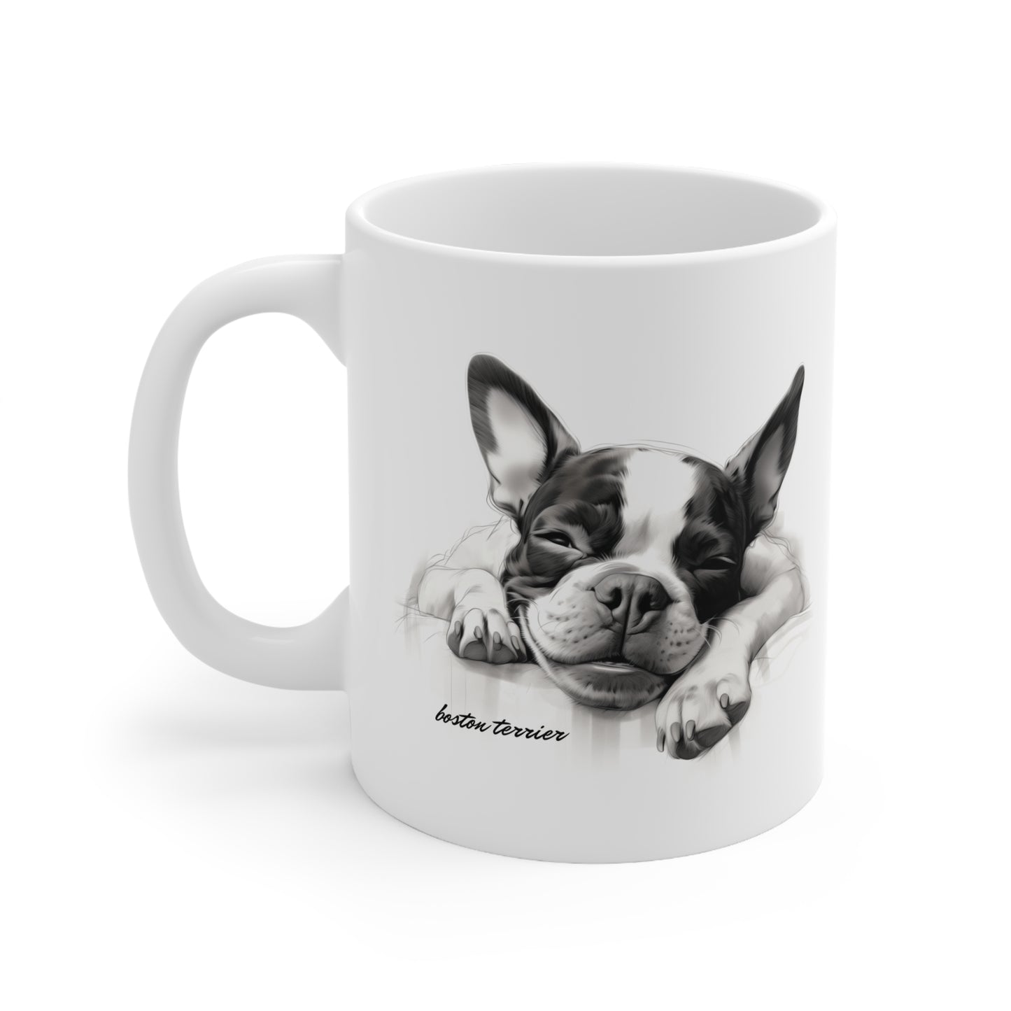 Boston Terrier Puppy on a mug printed image